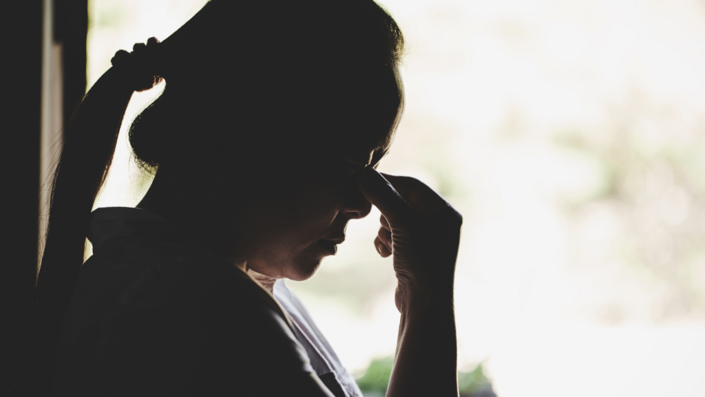 grieving woman